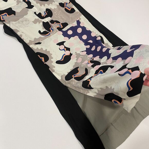 ~ Vtg 6 Diane Von Furstenberg Silk Dress Asami Print Graphic Abstract DVF Multi - Picture 9 of 16